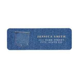 Étiquette Textile fabric bleu fashion jean denim