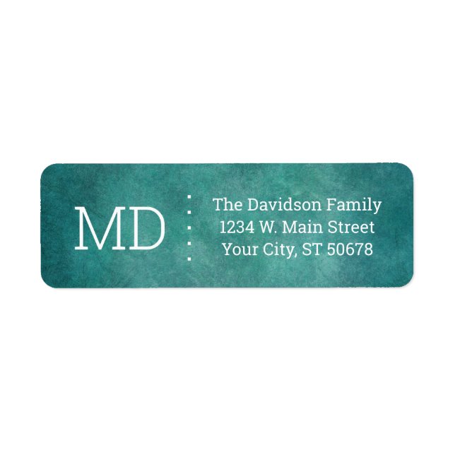 Étiquette Texture de grain turquoise (Devant)