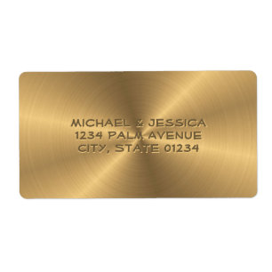 Étiquette Texture radiale métallique personnalisée d'or