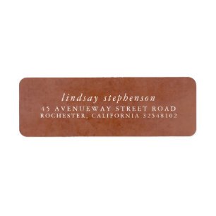 Étiquette Texture Terracotta Rouille Orange Bohème Été
