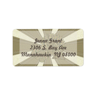 Étiquette Thanksgiving Turquie sculpté -