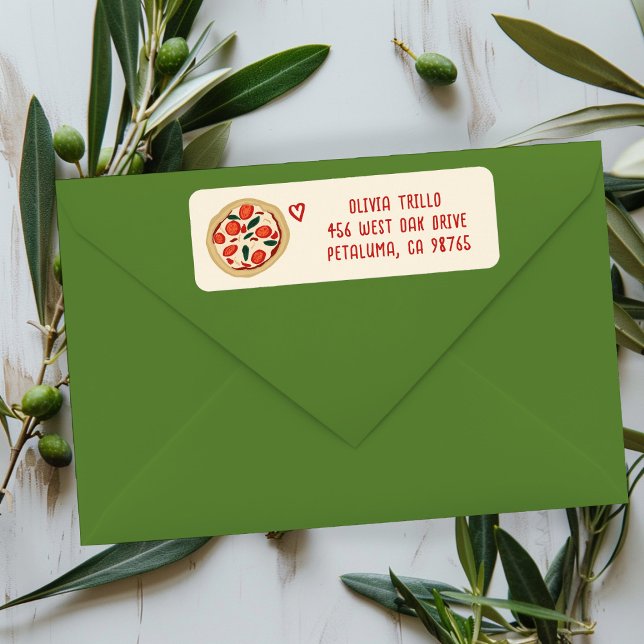 Étiquette That's Amore Italian Pizza CUSTOM Wedding Address (That's Amore Italian Food PIZZA CUSTOM Wedding Address Label
)