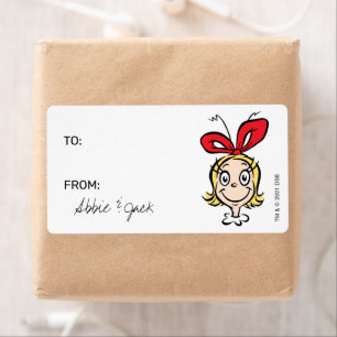 Étiquette The Grinch - Cindy-Lou Who   Christmas - To From  