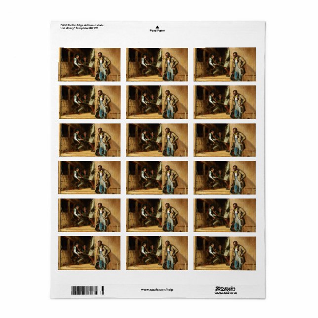 Étiquette The Power of Music, 1847 par William Sidney Mount (Feuille entière)