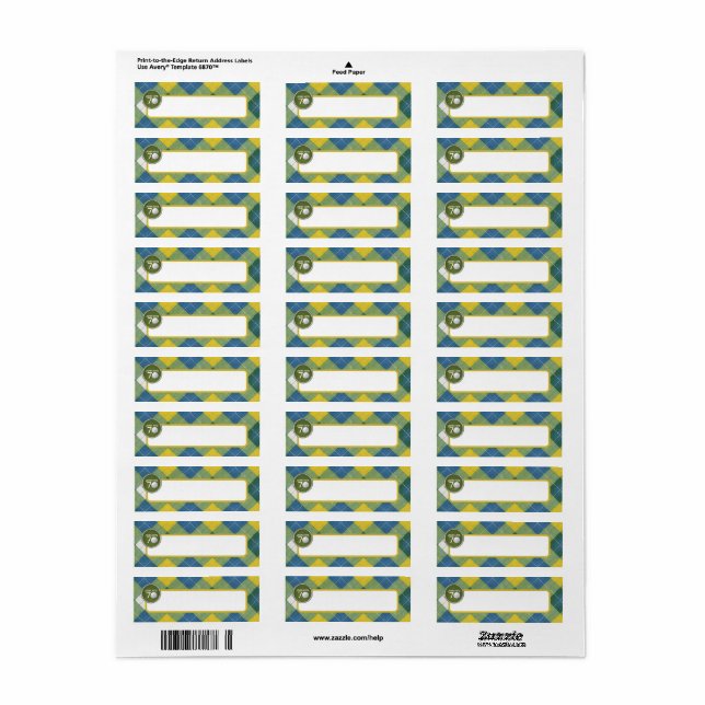 Étiquette Thème de fête golf / golfeur / golf (Feuille entière)