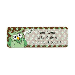 Étiquette Thème du Baby shower de  de la Pointe Polka verte