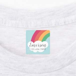 Étiquette thermocollante arc-en-ciel coloré pour e