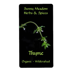Étiquette Thyme Herbal Labels