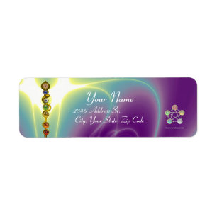 ÉTIQUETTE TIGE D'ASCLEPIUS 7 CHAKRAS, YOGA, ÉNERGIE