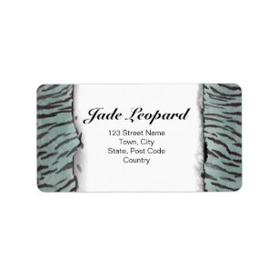 Étiquette Tiger Peau Impression dans Minty Jade