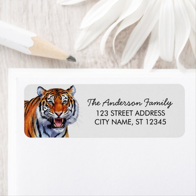 Étiquette Tiger Return Address (En situation)
