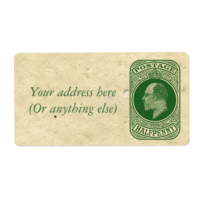 Étiquette Timbre de l'enveloppe prépayée King Edward VII (Devant)