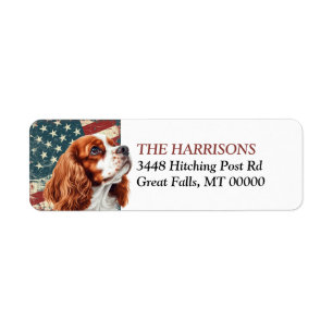 Étiquette Timbres adresse de retour Grunge drapeau USA Épagn