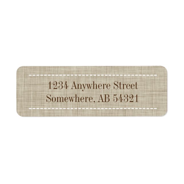 Étiquette Tissu de lin tissé Texture en Brown beige (Devant)