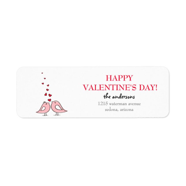 Étiquette Toi et moi-même - Inséparables de la Saint Valenti (Devant)
