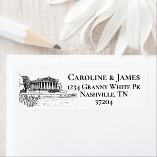 Étiquette Toile de Nashville Noir et Blanc
