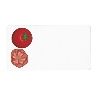 Étiquette tomate rouge réaliste
