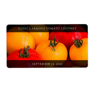 Étiquette Tomates rouges, tomates jaunes