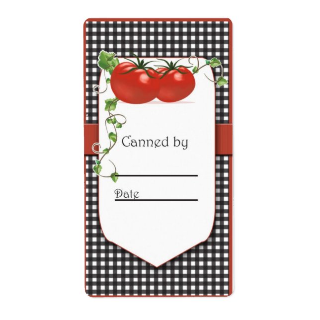 Étiquette Tomato Canning Jar Labels (Devant)