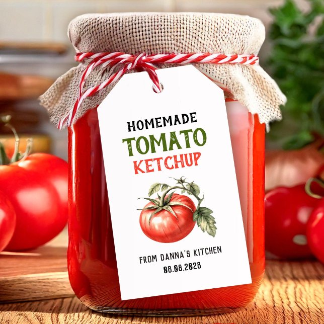 Étiquette Tomato Ketchup avec tomate rouge (Créateur téléchargé)