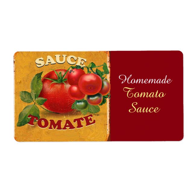 ÉTIQUETTE TOMATOES CHATOUILLERS CANNINGS SAUCE TOMATO (Devant)