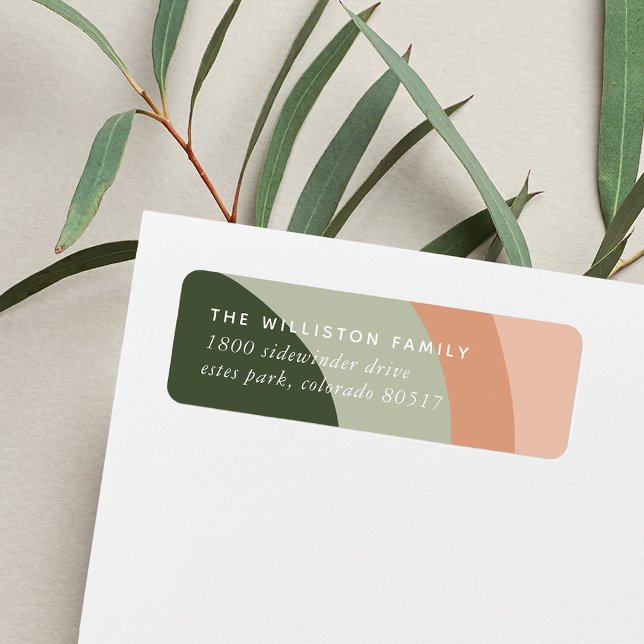 Étiquette Tonal Stripes Modern Return Adresse Label (Créateur téléchargé)