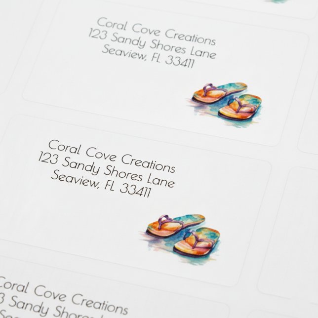 Étiquette Tongs de Rainbow Reef, personnalisés (Créateur téléchargé)