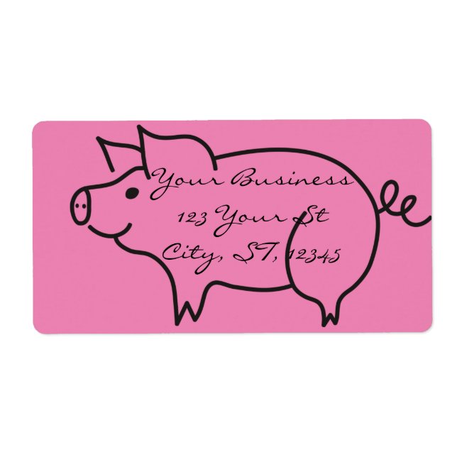 Étiquette Tonnerre d'animal de porc (Devant)