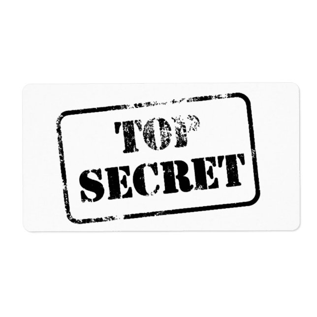 Étiquette Top Secret (Devant)