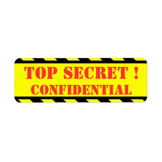 Étiquette top secret - confidentiel
