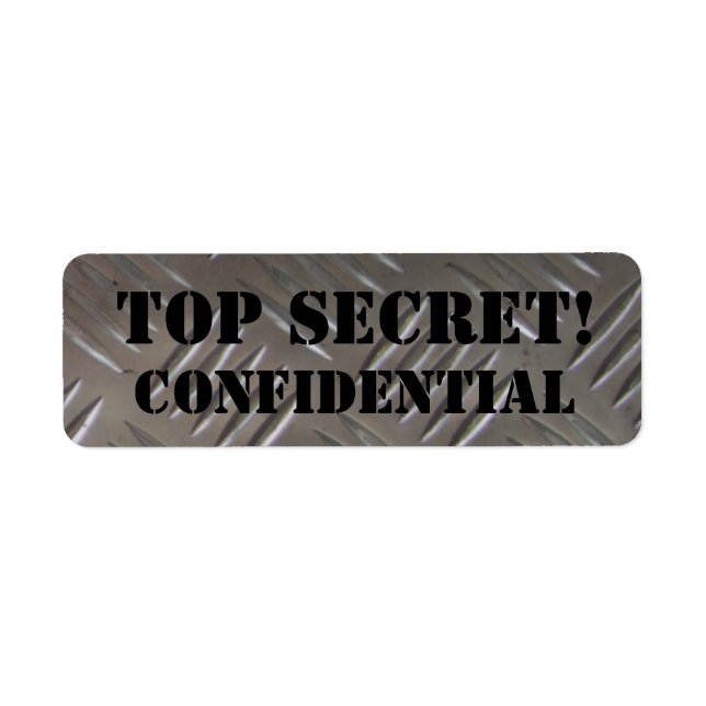 Étiquette top secret - confidentiel (Devant)