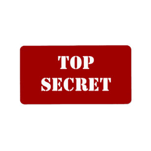 Étiquette Top Secret du crayon rouge
