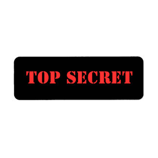 Étiquette TOP SECRET label