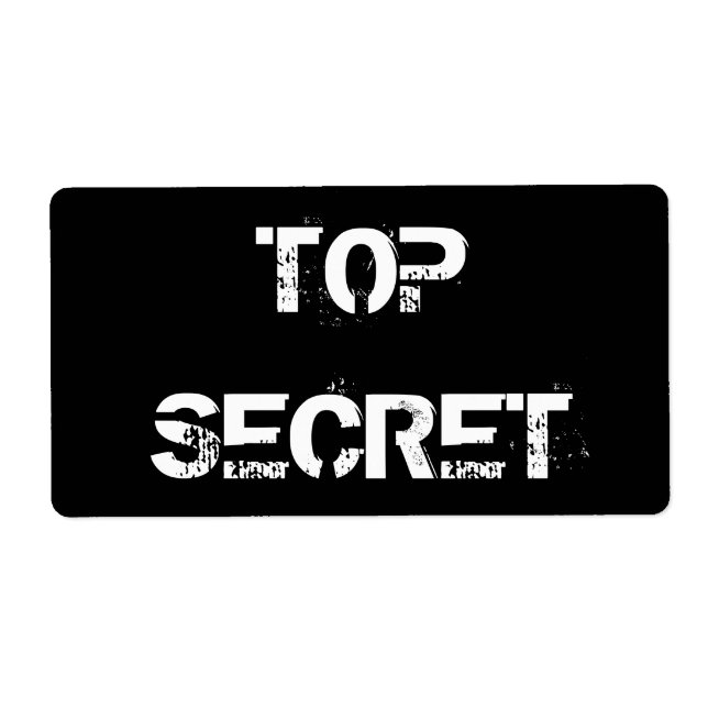 ÉTIQUETTE TOP SECRET LABELS (Devant)