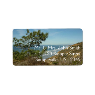 Étiquette Torrey Pine and California Coastline Landscape