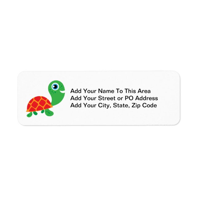 Étiquette Tortue impressionnante (Devant)