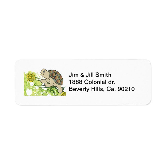 Étiquette Tortue Sur Vins (Devant)