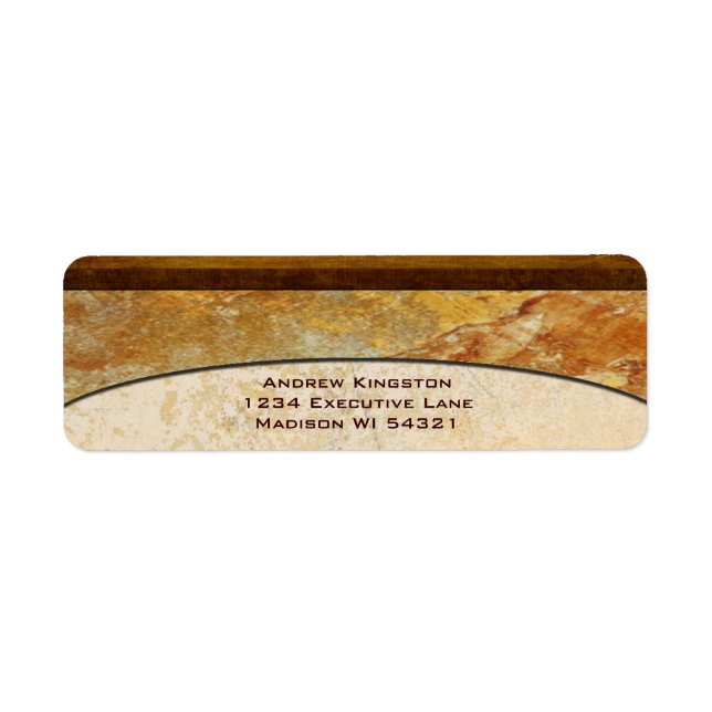 Étiquette Toscane Marbre de Pierre Architectural Personnalis (Devant)