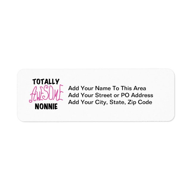 Étiquette Totalement génial Nonnie Pink Tshirts et cadeaux (Devant)