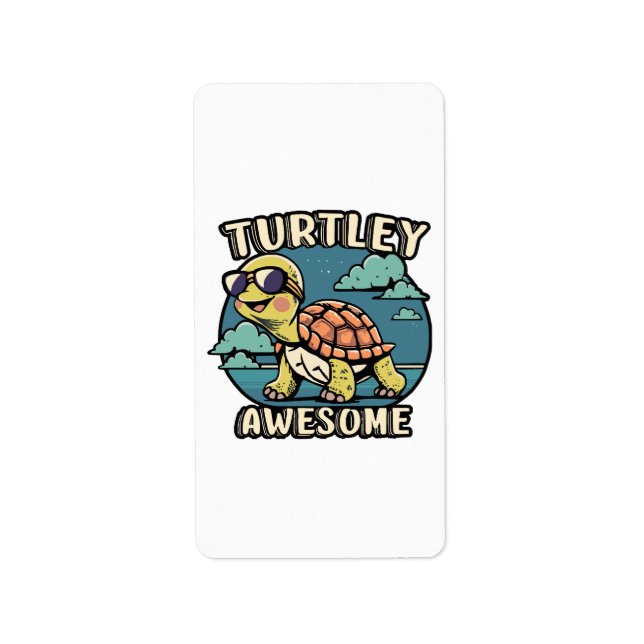 Étiquette Totalement tortue  (Devant)