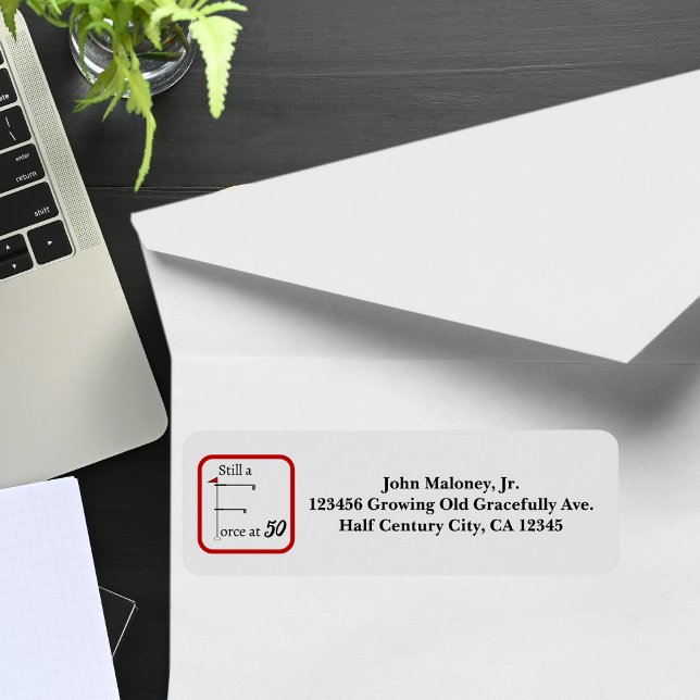 Étiquette Toujours une force à 50 Anniversaire de golf thème (Créateur téléchargé)