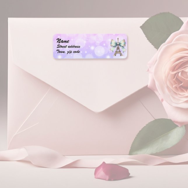 Étiquette Tour Eiffel & Bow 2 (Créateur téléchargé)