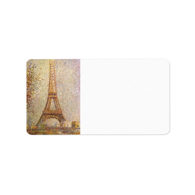 Étiquette Tour Eiffel par Georges Seurat (Devant)