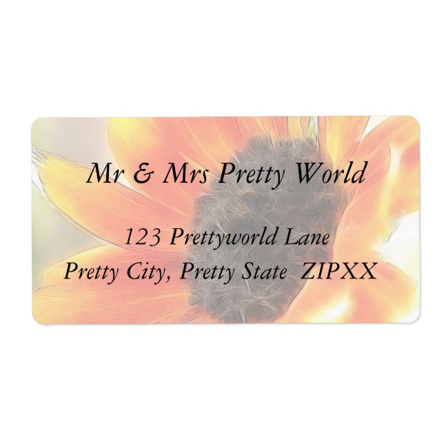 Étiquette Tournesol clair et gras (Devant)