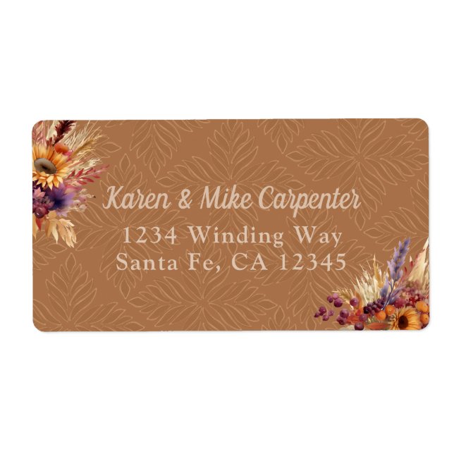 Étiquette Tournesol en terre cuite de Bohême (Devant)