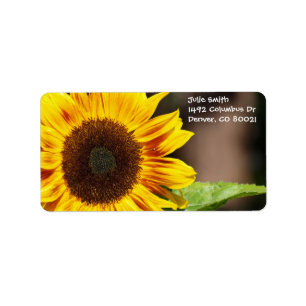 Étiquette Tournesol jaune lumineux