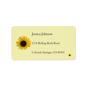 Étiquette Tournesol personnalisé