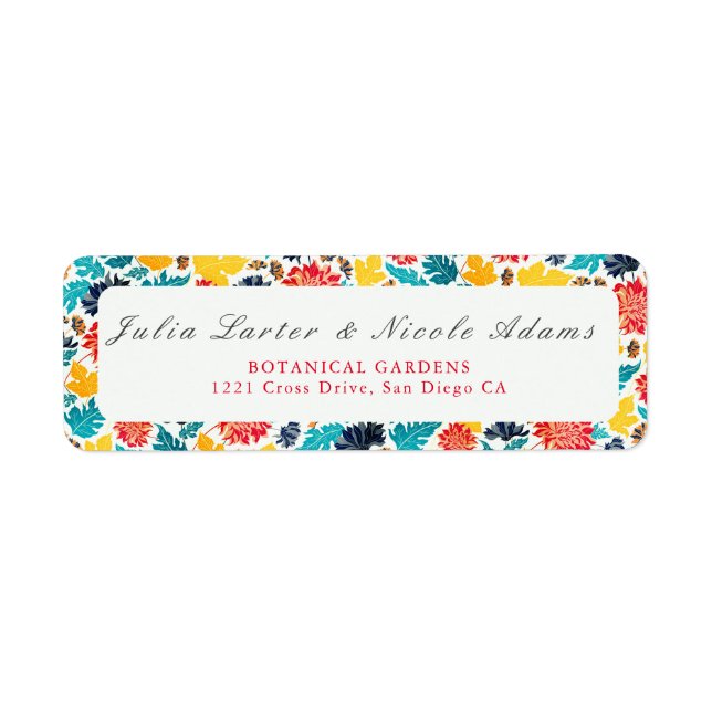 Étiquette Tournesols de mariage à l'aquarelle jaune bleu nat (Devant)