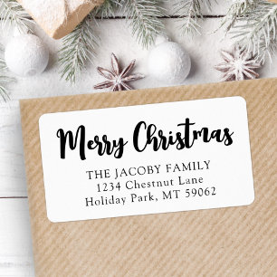 Étiquette Tout script de texte Joyeux Noël Adresse de retour