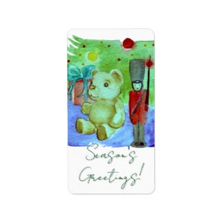 Étiquette Toys Under The Tree Christmas Card